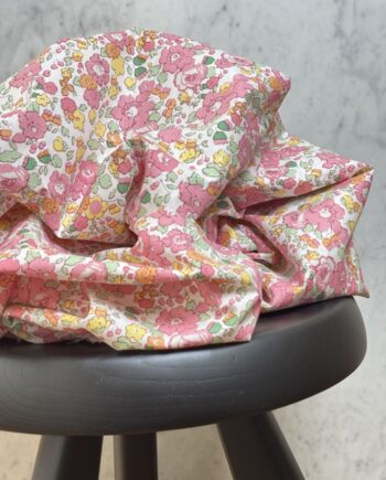 Tissu Popeline De Coton Motif Grandes Fleurs Pink Rosa Tissus Au Mètres Nuances Fabrics 1