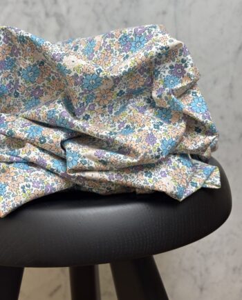 Tissu Popeline De Coton Motif Petites Fleurs Ciel Tissus Au Mètre Nuances Fabrics 1
