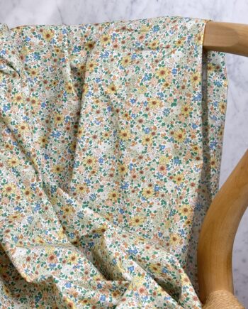 Tissu Popeline De Coton Motif Petites Fleurs Green Tissus Au Mètre Nuances Fabrics 3