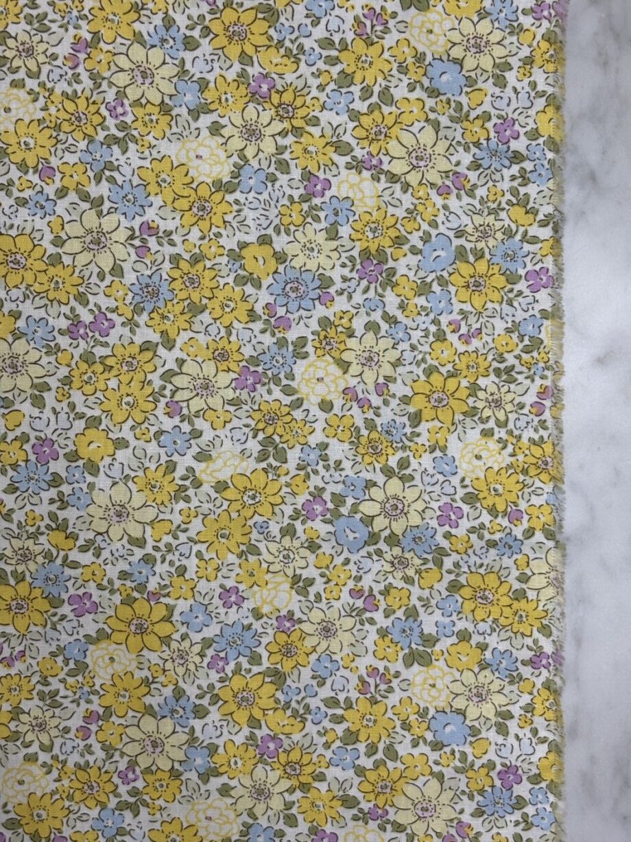 Tissu Popeline De Coton Motif Petites Fleurs Sunshine Tissus Au Mètre Nuances Fabrics 1