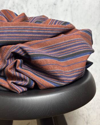 Fabiola Tissu Coton Rayé Rouille Tissus Au Mètres Nuances Fabrics 1