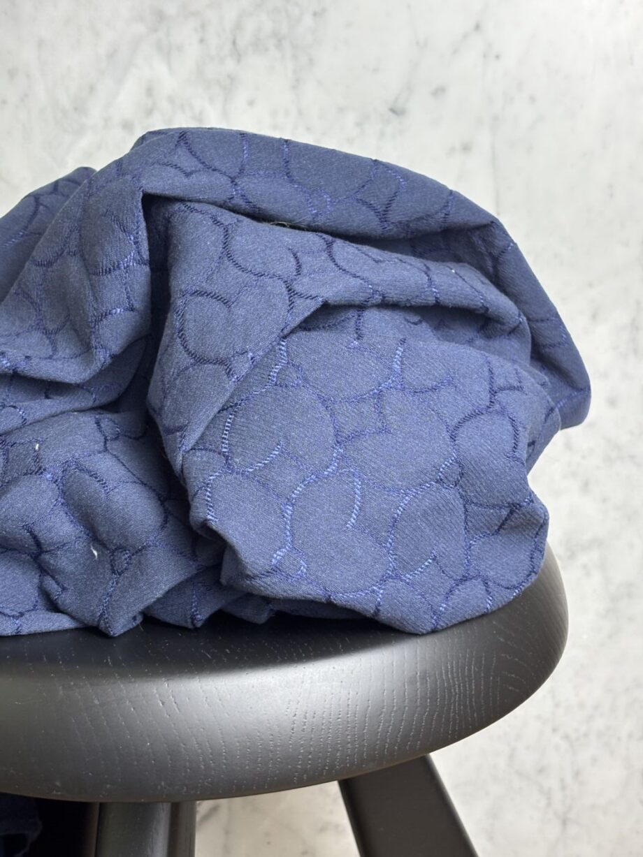 Tissu Elora Jacquard Marine Tissus Au Mètre Nuances Fabrics 1