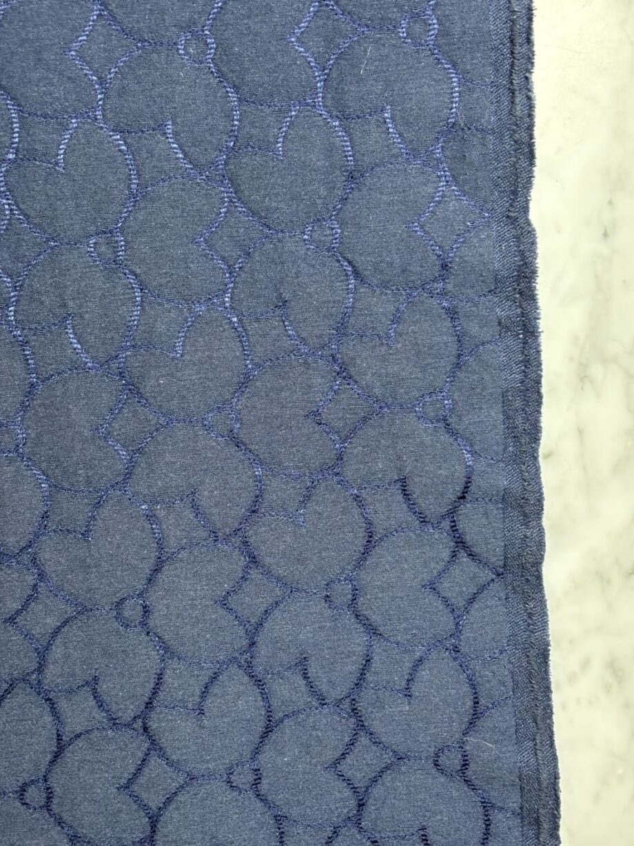 Tissu Elora Jacquard Marine Tissus Au Mètre Nuances Fabrics 2