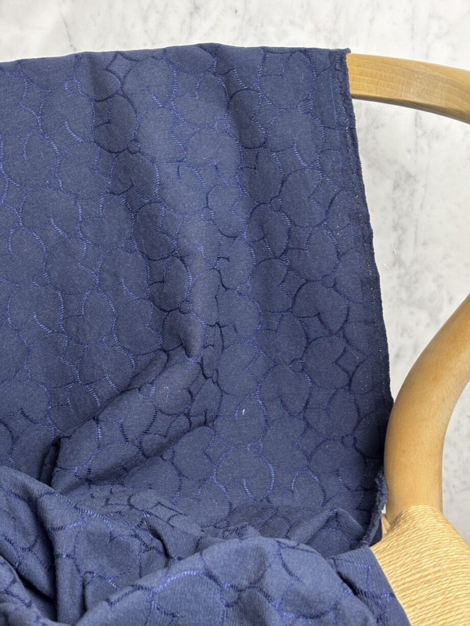 Tissu Elora Jacquard Marine Tissus Au Mètre Nuances Fabrics 3