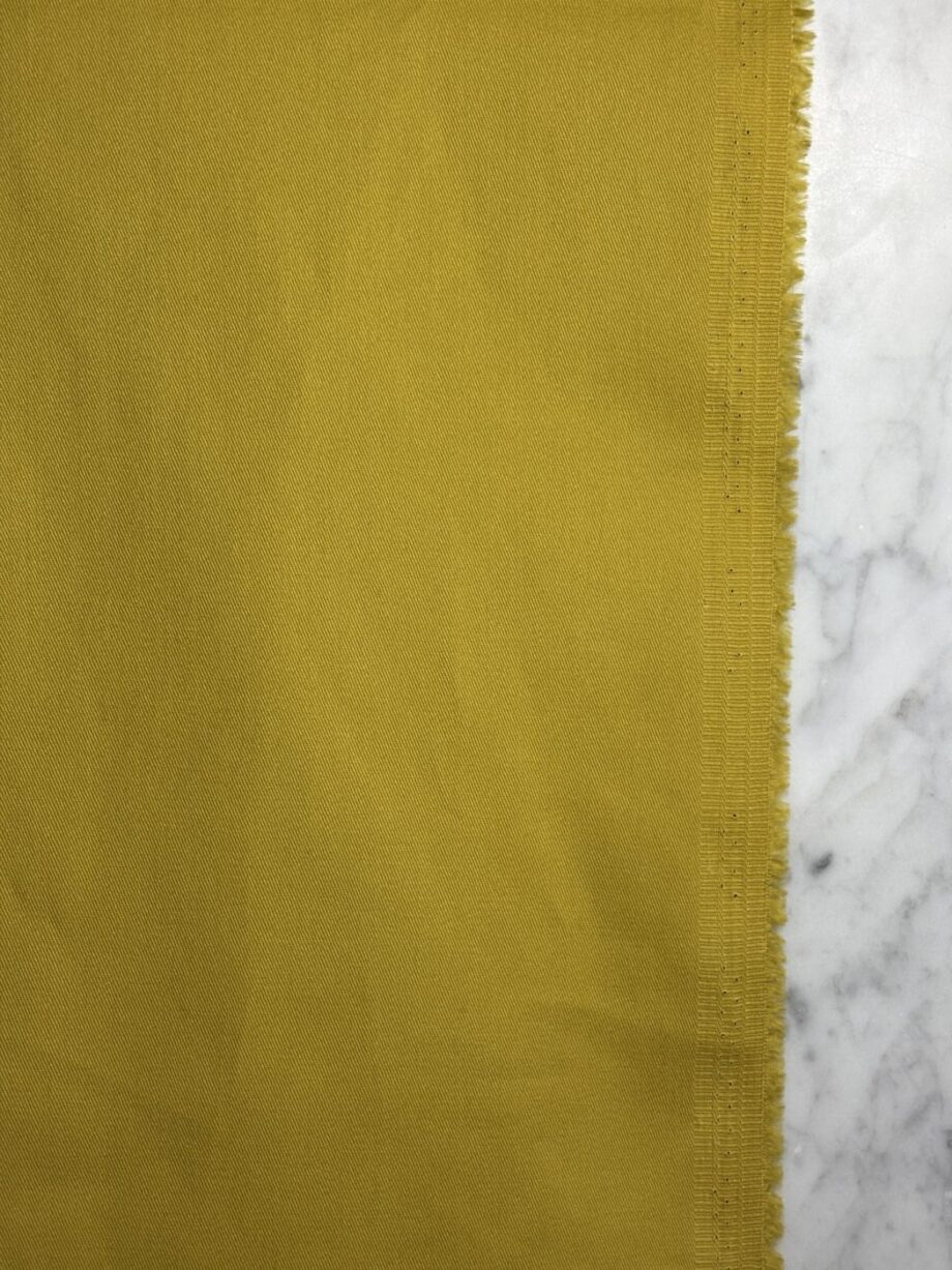 Tissu Emma Sergé Coton Spandex Moutarde Tissus Au Mètre Nuances Fabrics 4