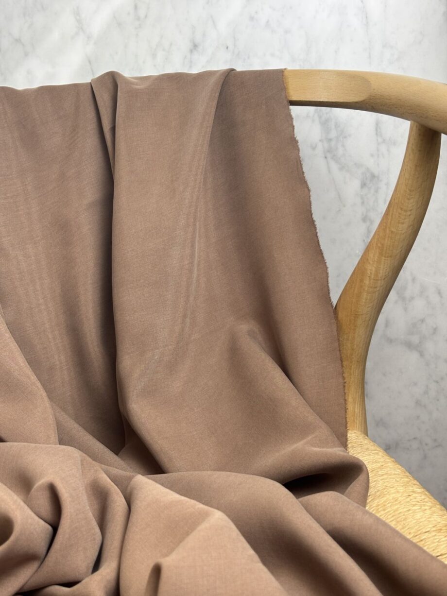 Tissu Lyocell Uni Brun Sara Tissus Au Mètre Nuances Fabrics 2