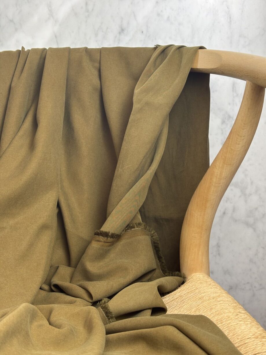 Tissu Lyocell Uni Vert Bronze Sara Tissus Au Mètre Nuances Fabrics 2
