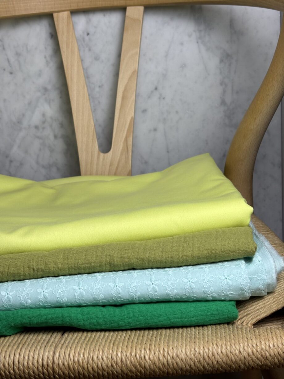 Tissu Silva Coton Viscose Spandex Vert Anis Tissus Au Mètre Nuances Fabrics 5