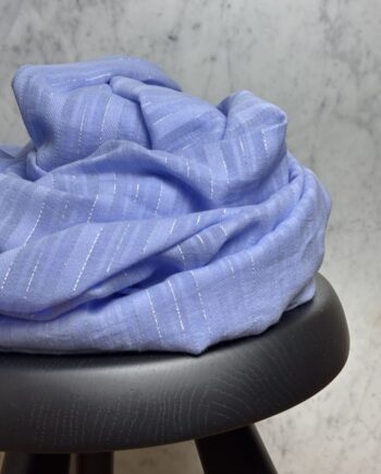 Tissu Azura Coton Rayé Lurex Bleu Tissus Au Mètres Nuances Fabrics 1