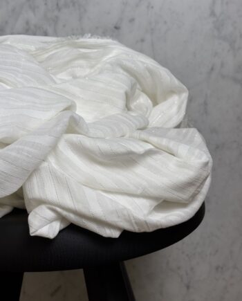 Tissu Azura Coton Rayé Lurex Écru Tissus Au Mètre Nuances Fabrics 1