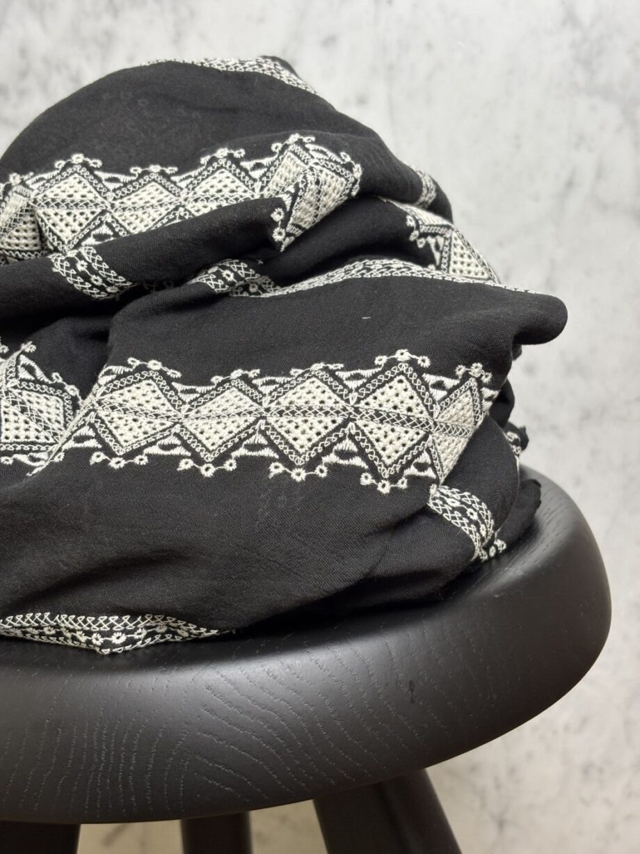 Tissu Broderie Anglaise Coton Chambray Noir Tissus Au Mètre Nuances Fabrics 1