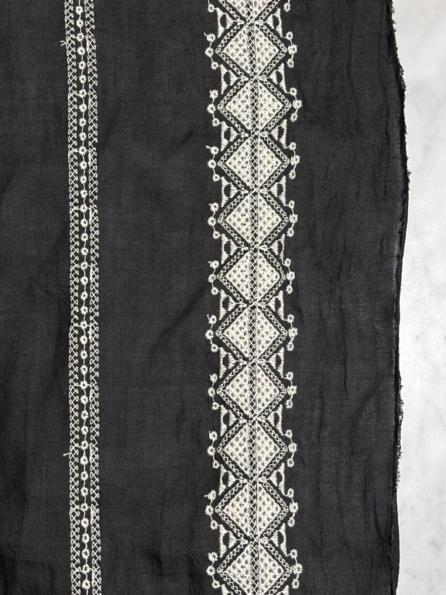 Tissu Broderie Anglaise Coton Chambray Noir Tissus Au Mètre Nuances Fabrics 2