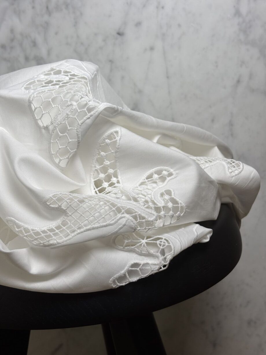 Tissu Broderie Anglaise Festonnée Popeline De Coton Blanc Keira Tissus Au Mètre Nuances Fabrics 1