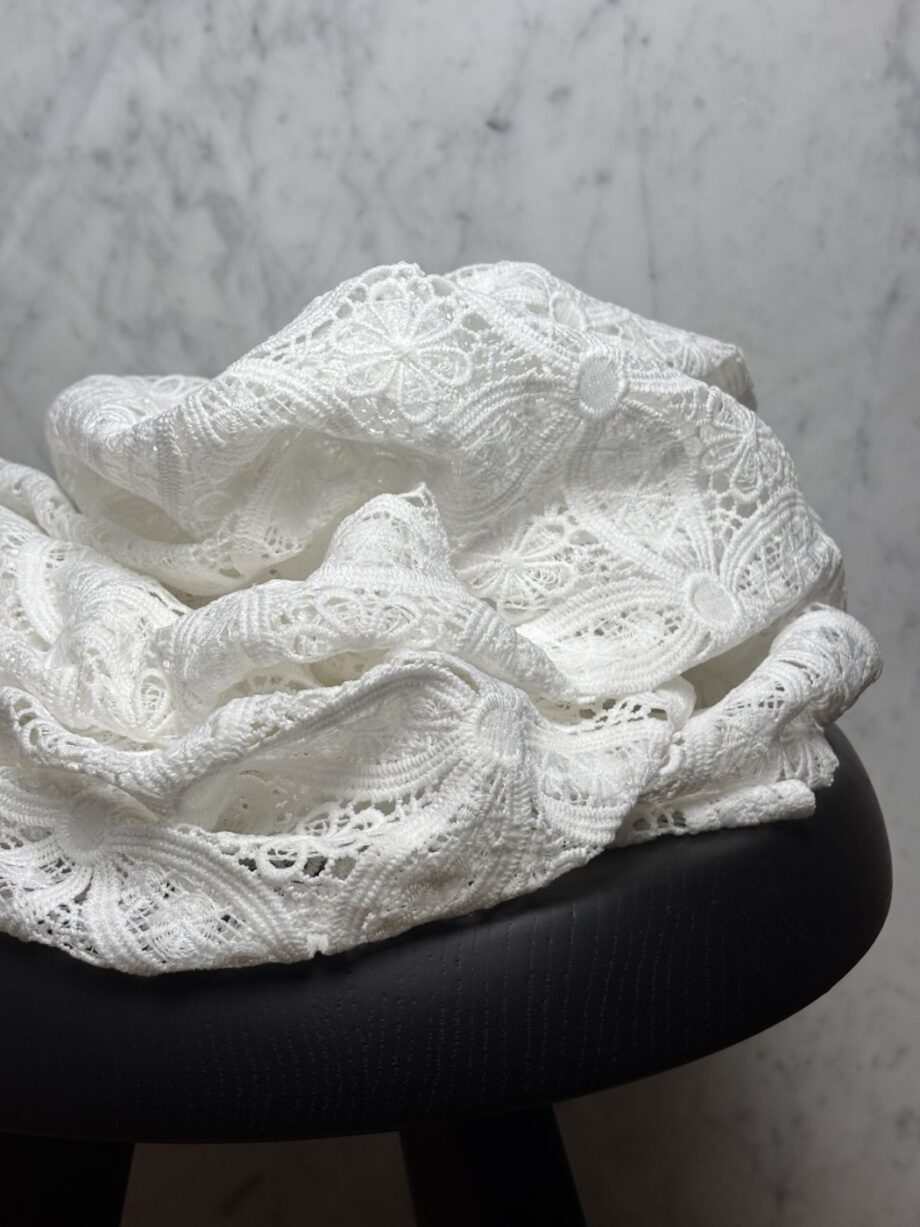 Tissu Dentelle Guipure Festonnée Écru Linda Tissus Au Mètre Nuances Fabrics 1