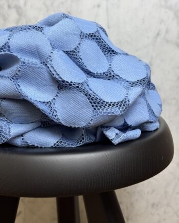 Tissu Dorine Dentelle Polyester Bleu Ciel Tissus Au Mètres Nuances Fabrics 1