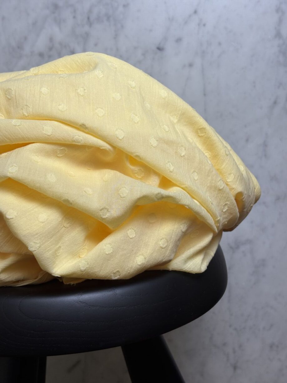 Tissu Dotty Coton À Pois Jaune Pastel Tissus Au Mètres Nuances Fabrics 1