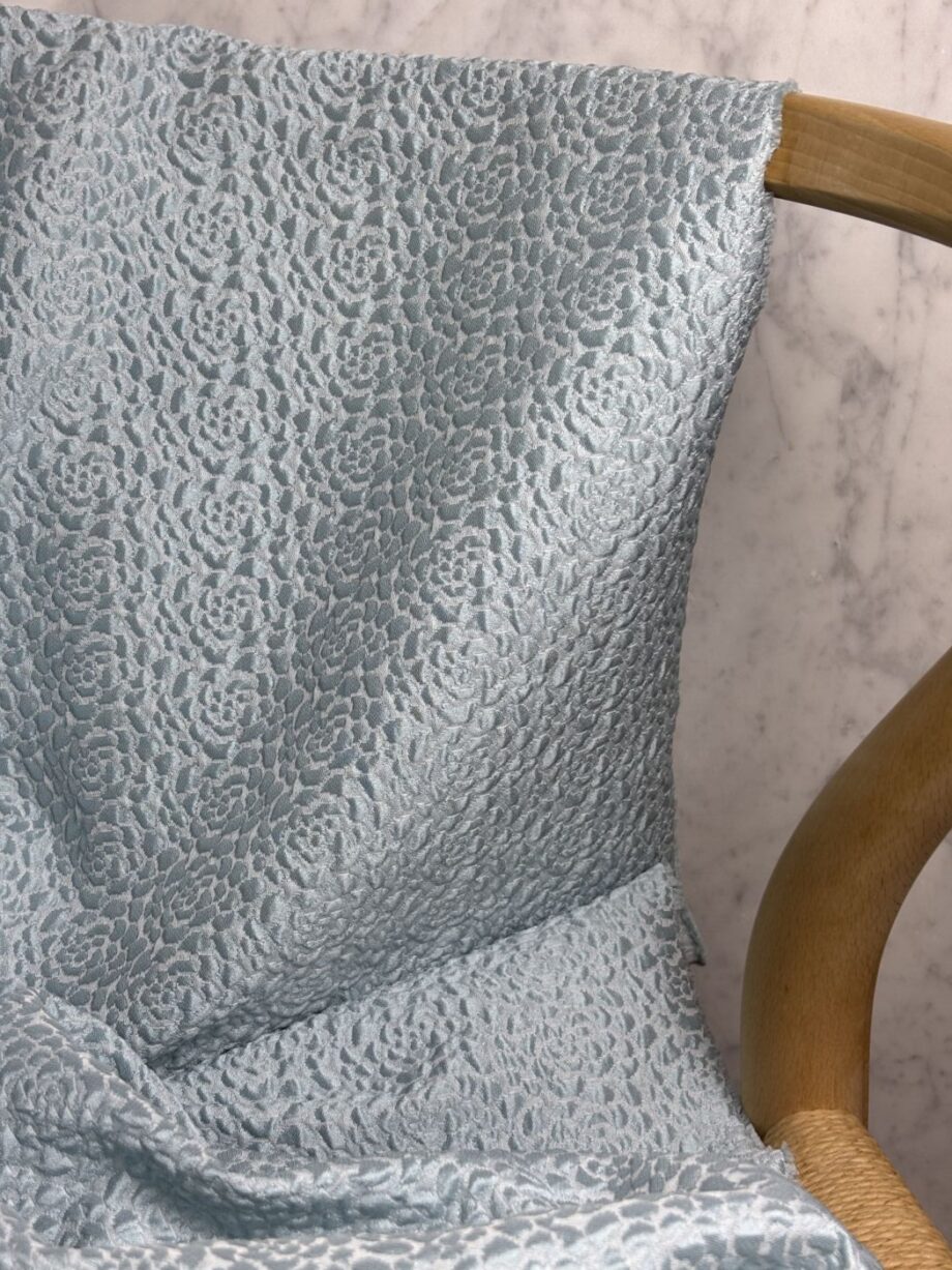 Tissu Elena Jacquard Bleu Ciel Tissus Au Mètre Nuances Fabrics 3