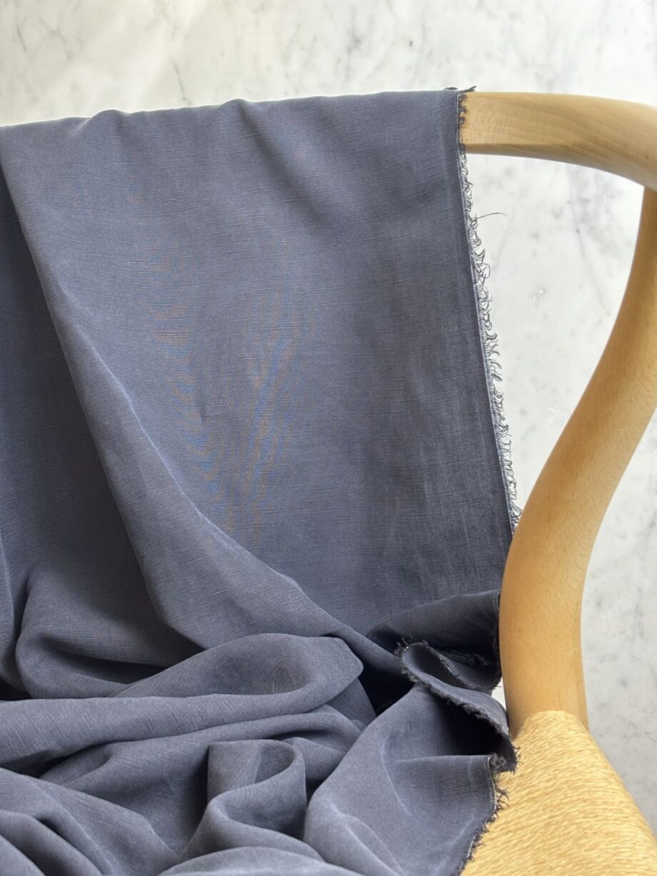 Tissu Felix Lyocell Lin Coton Navy Tissus Au Mètres Nuances Fabrics 2