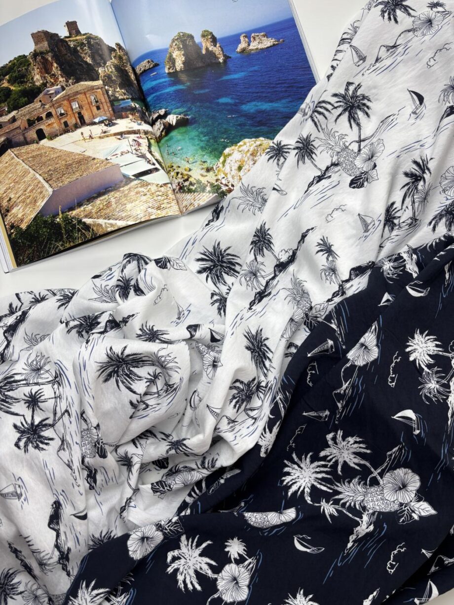 Tissu Hawaï Imprimé Viscose Et Coton Tissus Au Mètre Nuances Fabrics 1