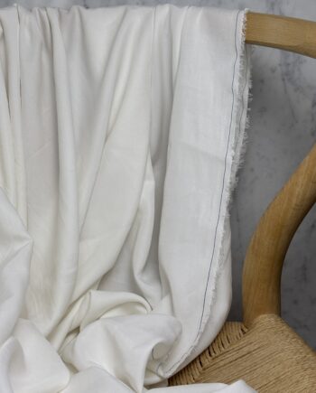 Tissu Lily Lyocell Lin Uni Blanc Tissus Au Mètre Nuances Fabrics 2