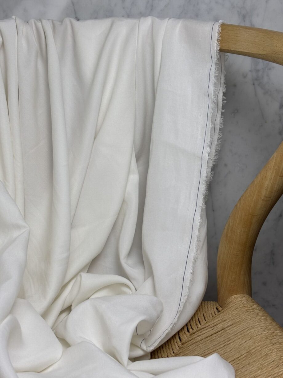 Tissu Lily Lyocell Lin Uni Blanc Tissus Au Mètre Nuances Fabrics 2