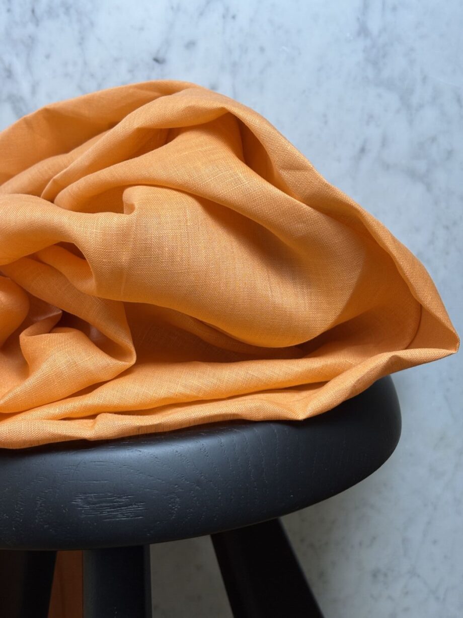 Tissu Linena Lin Uni Abricot Tissus Au Mètre Nuances Fabrics 1