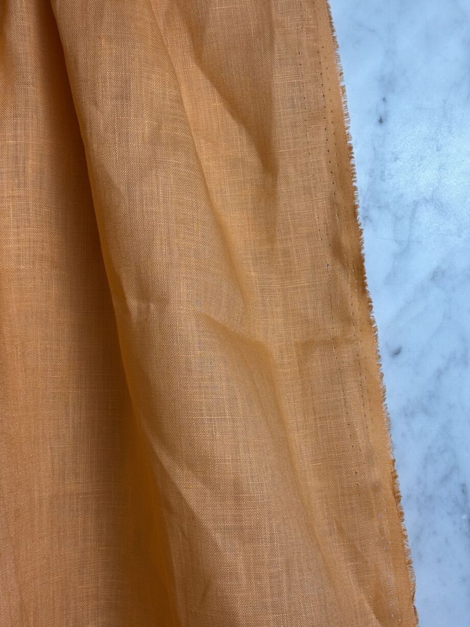 Tissu Linena Lin Uni Abricot Tissus Au Mètre Nuances Fabrics 2