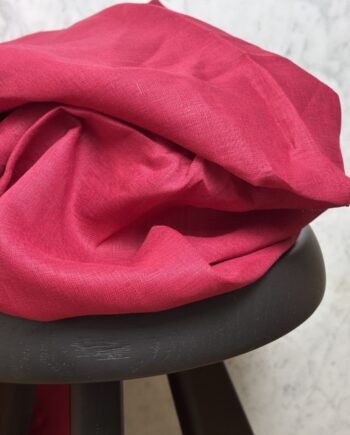 Tissu Linena Lin Uni Framboise Tissus Au Mètre Nuances Fabrics 1