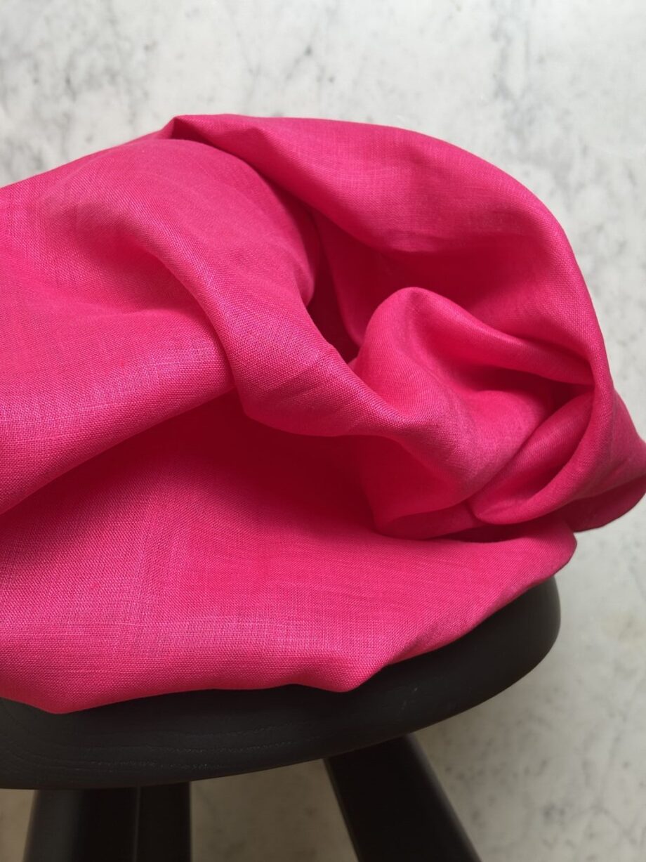 Tissu Linena Lin Uni Fuchsia Tissus Au Mètre Nuances Fabrics 1