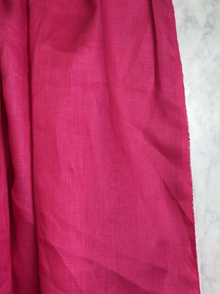 Tissu Linena Lin Uni Fuchsia Tissus Au Mètre Nuances Fabrics 2