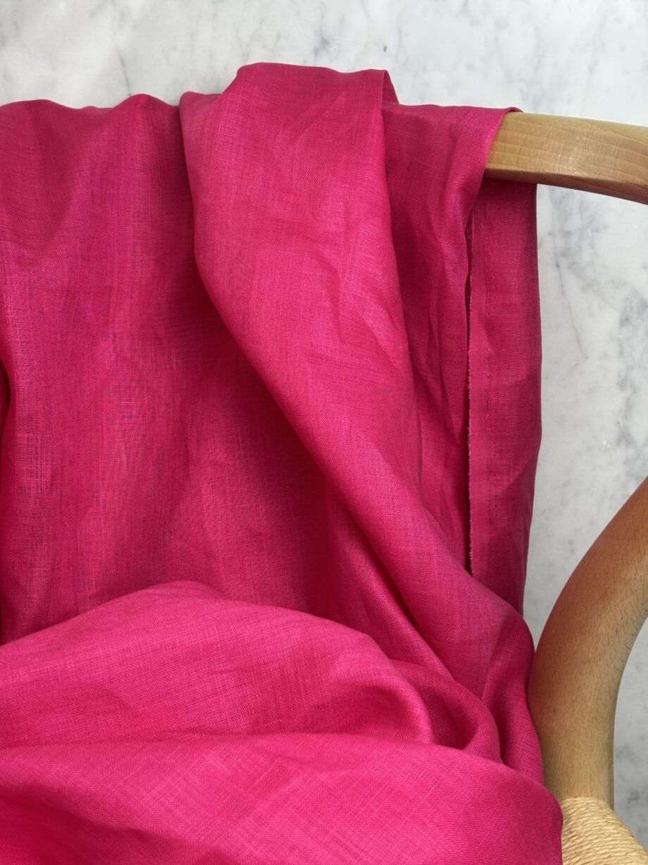 Tissu Linena Lin Uni Fuchsia Tissus Au Mètre Nuances Fabrics 3