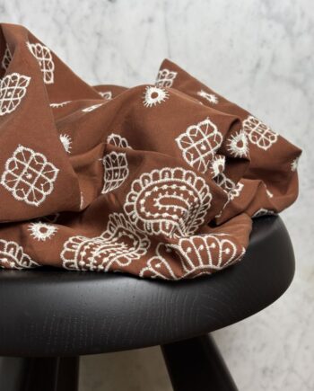 Tissu Lyocell Et Lin Marron Brosé Cara Tissus Au Mètres Nuances Fabrics 1