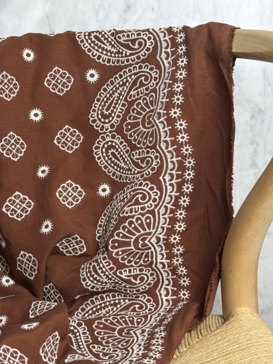 Tissu Lyocell Et Lin Marron Brosé Cara Tissus Au Mètres Nuances Fabrics 2