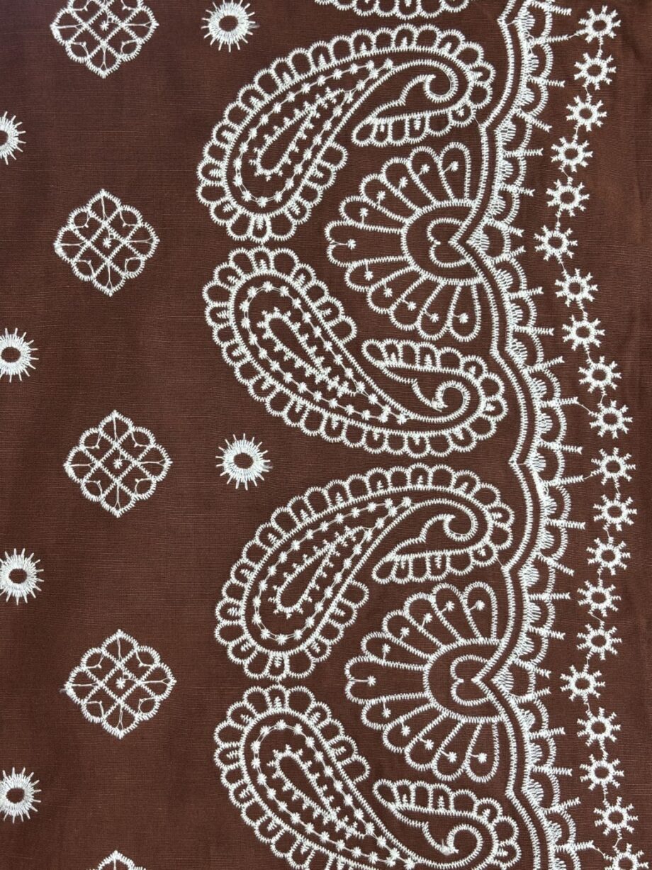 Tissu Lyocell Et Lin Marron Brosé Cara Tissus Au Mètres Nuances Fabrics 3