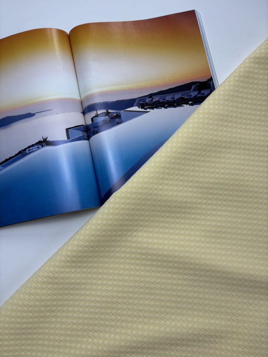 Tissu Mimosa Polyester Crépon Uni Jaune Tissus Au Mètre Nuances Fabrics 4