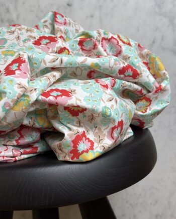 Tissu Popeline De Coton Imprimé Floral Flavia Rose Tissus Au Mètre Nuances Fabrics 1