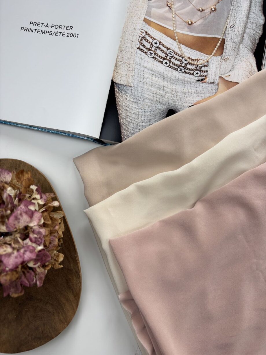Tissu Soie Lavée Tara Beige Rosé Tissus Au Mètre Nuances Fabrics 4