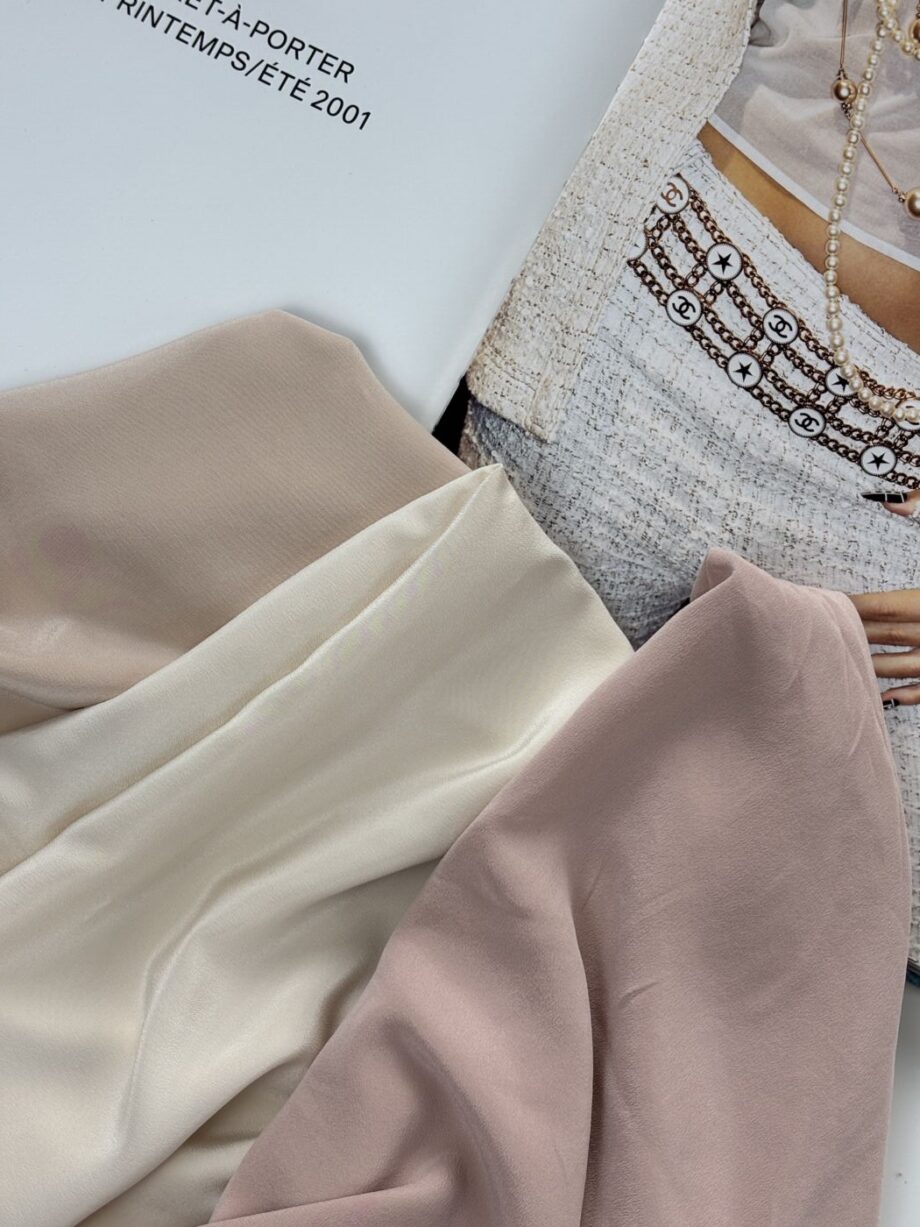 Tissu Soie Lavée Tara Beige Rosé Tissus Au Mètre Nuances Fabrics 5