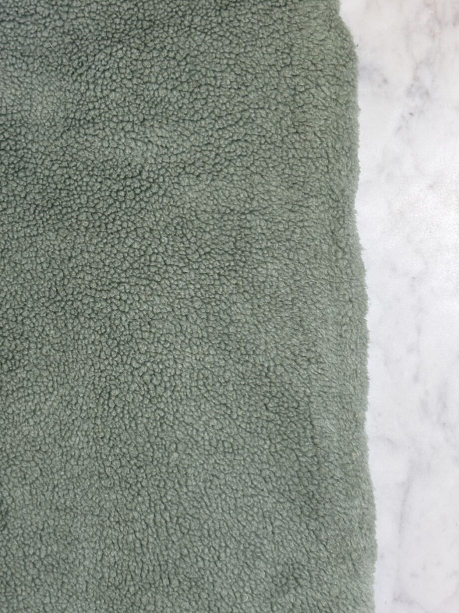 Tissu Tabara Sherpa Effet Mouton Sage Green Tissus Au Mètres Nuances Fabrics 2