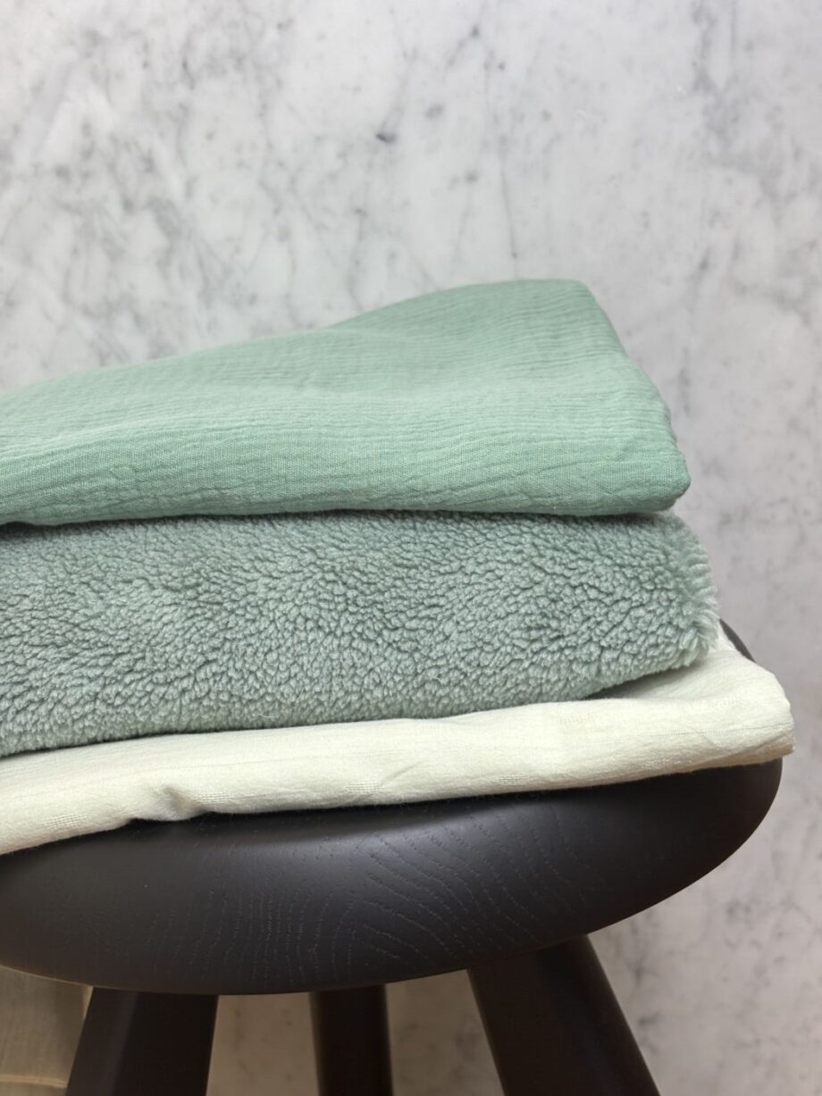 Tissu Tabara Sherpa Effet Mouton Sage Green Tissus Au Mètres Nuances Fabrics 5