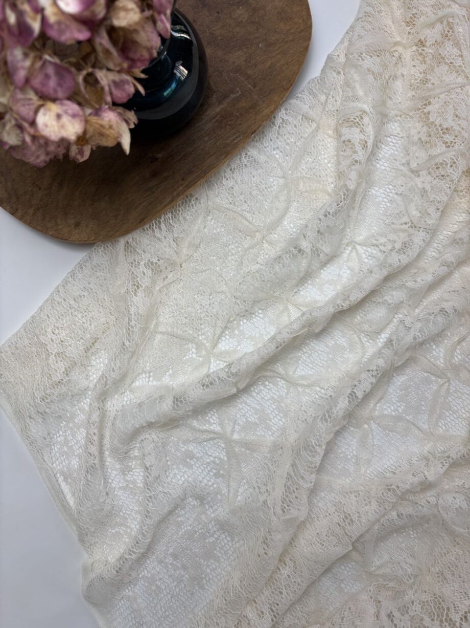 Tissu Tulle Sable Rebrodé Celia Tissus Au Mètres Nuances Fabrics 6