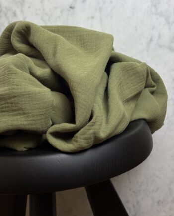 Box Gallia Coupon 3 Mètres Double Gaze De Coton Kaki Tissus Au Mètre Nuances Fabrics 1