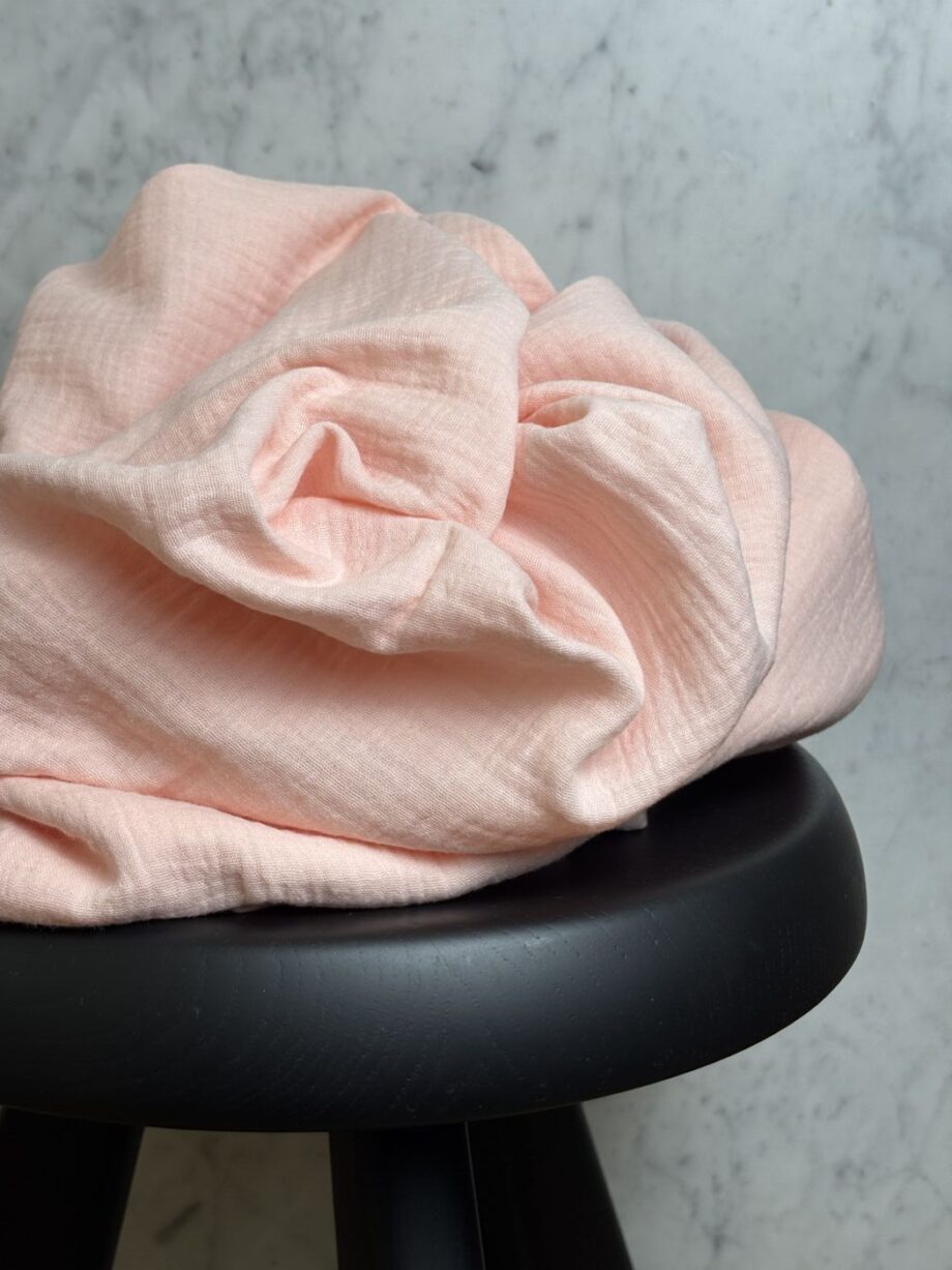 Box Gallia Coupon 3 Mètres Double Gaze De Coton Rose Pale Tissus Au Mètre Nuances Fabrics 1