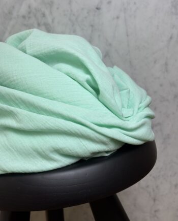 Box Gallia Coupon 3 Mètres Double Gaze De Coton Vert D'eau Tissus Au Mètre Nuances Fabrics 1
