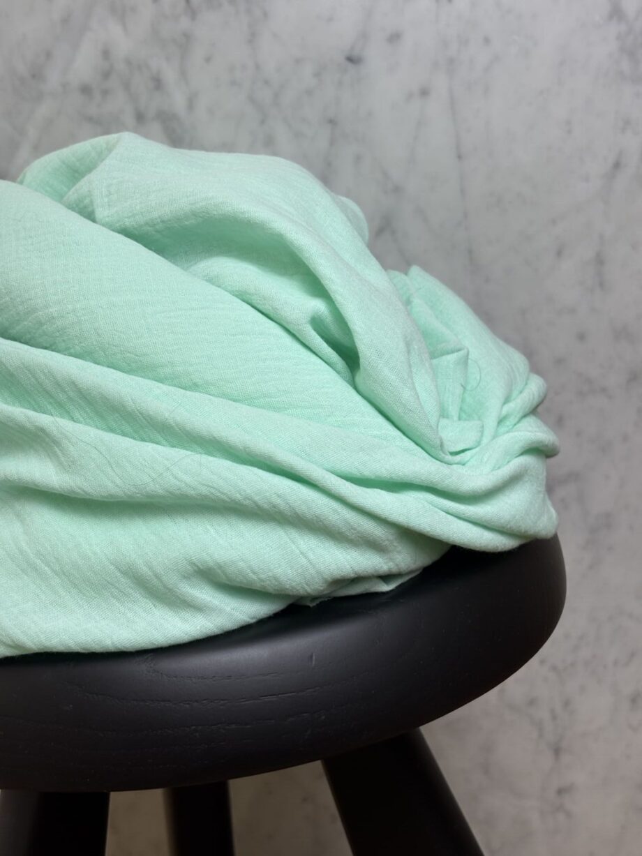 Box Gallia Coupon 3 Mètres Double Gaze De Coton Vert D'eau Tissus Au Mètre Nuances Fabrics 1