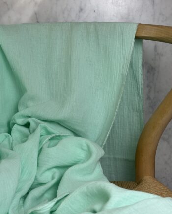 Box Gallia Coupon 3 Mètres Double Gaze De Coton Vert D'eau Tissus Au Mètre Nuances Fabrics 2