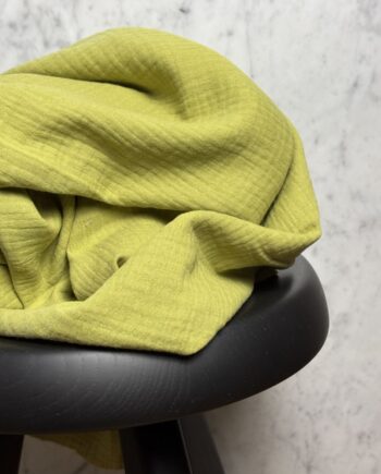 Box Gallia Coupon 3 Mètres Double Gaze De Coton Vert Tilleul Tissus Au Mètre Nuances Fabrics 1