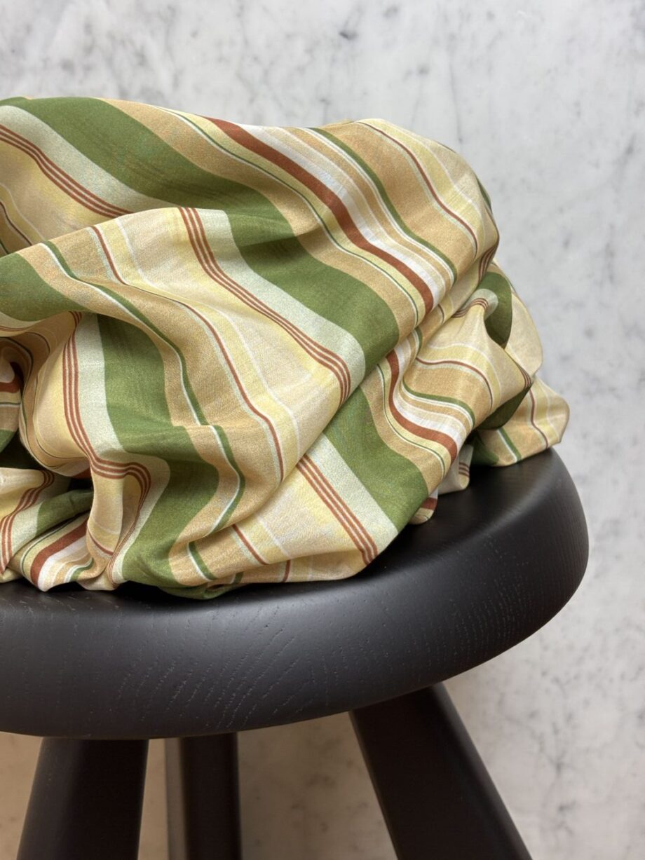 Tissu Diane Coton Soie Imprimé Motif Rayures Bayadères Tissus Au Mètre Nuances Fabrics 1