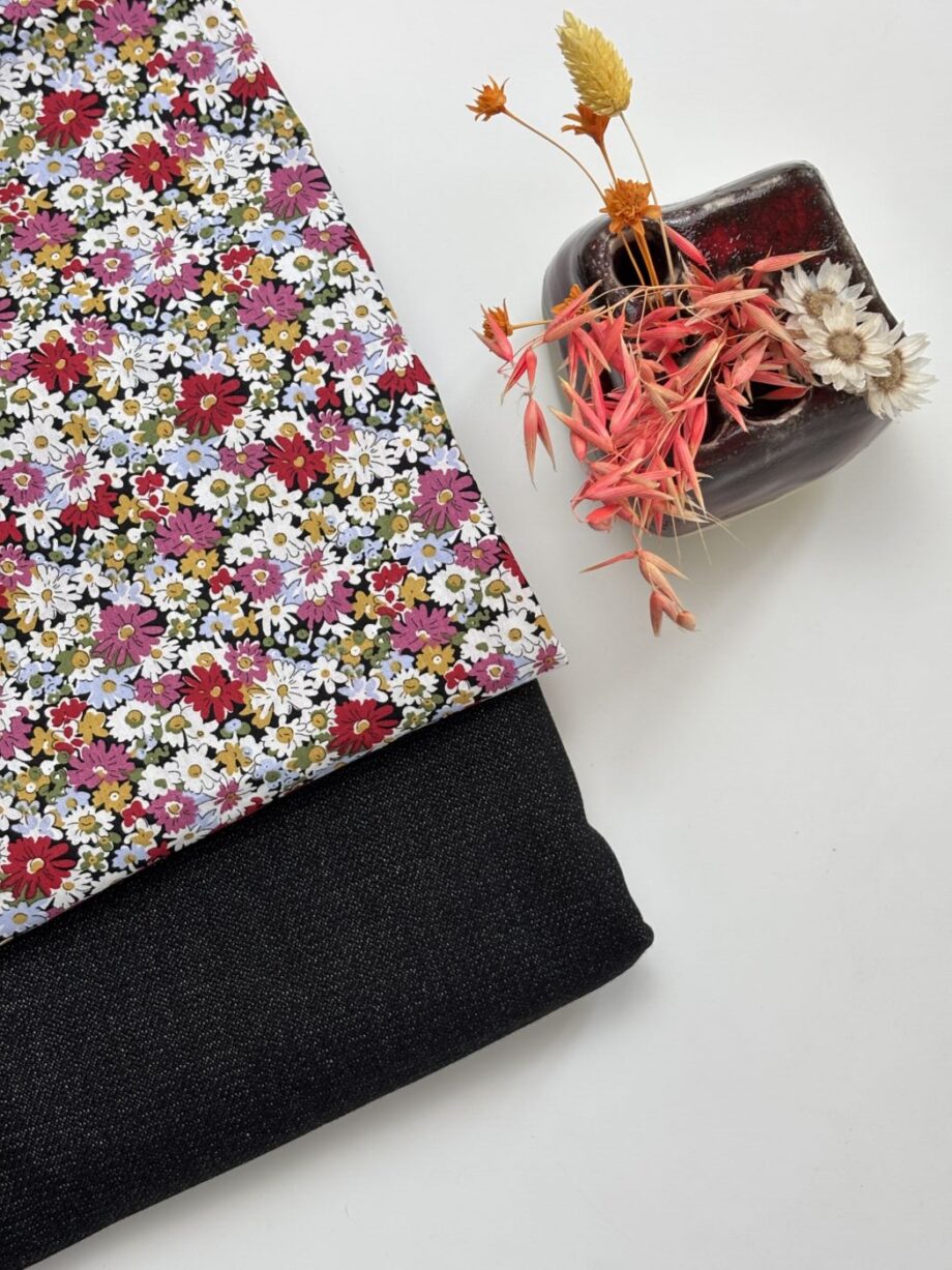 Tissu Elona Pink Coton Imprimé Petites Fleurs Tissus Au Mètre Nuances Fabrics 5