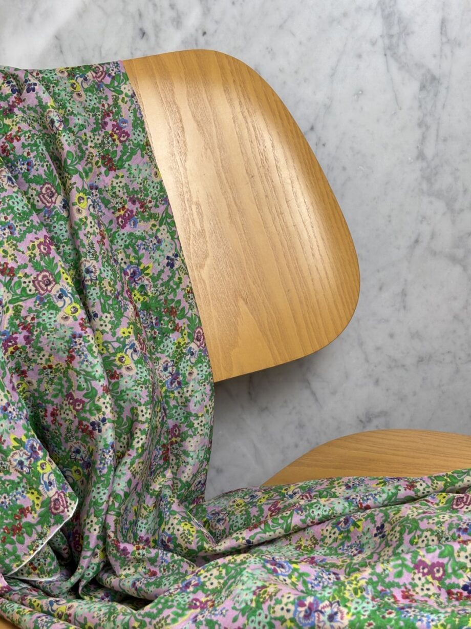 Tissu Rosemarry Coton Soie Imprimé Petites Fleurs Tissus Au Mètres Nuances Fabrics 2